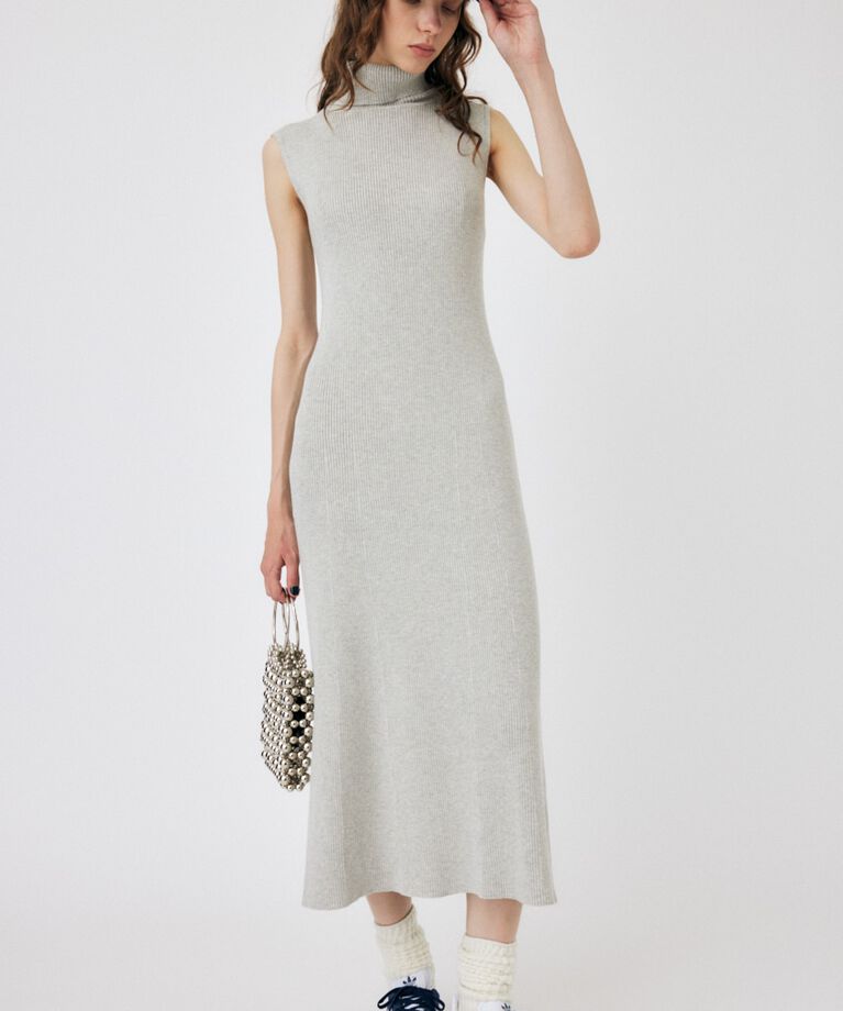 MOUSSY「SWITCHING RIB KNIT ドレス」|ワンピース|