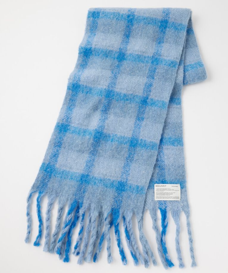 MOUSSY「MOHAIR LIKE ロングスカーフ」|その他|柄BLU5