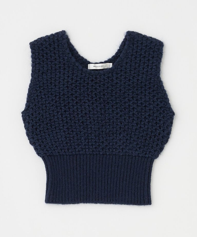 MOUSSY「MESH ニットベスト」|ニット・セーター|