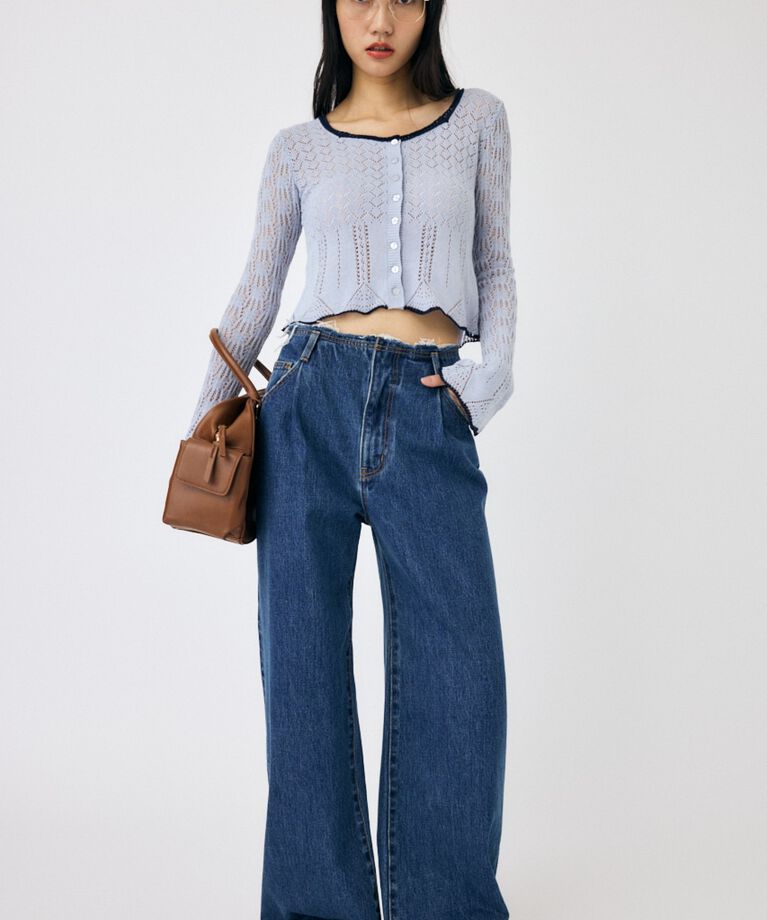 MOUSSY「EYELET LACE ニットトップス」|ニット・セーター|
