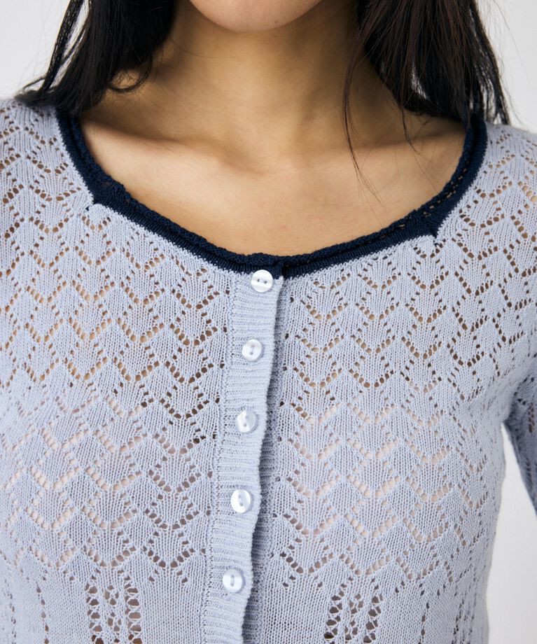 MOUSSY「EYELET LACE ニットトップス」|ニット・セーター|