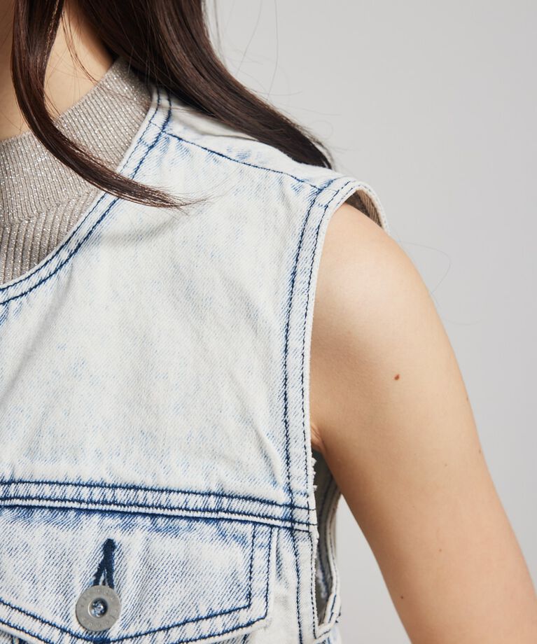 rienda「ノーカラーDENIMベスト」|その他|
