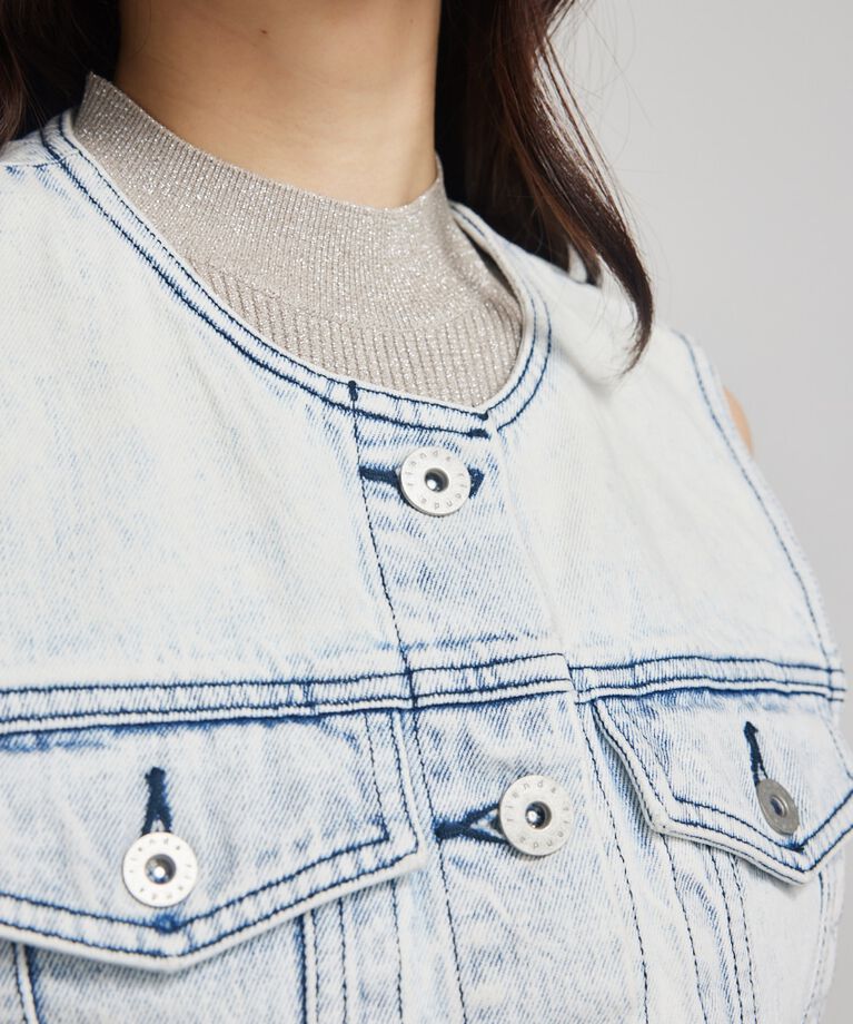 rienda「ノーカラーDENIMベスト」|その他|