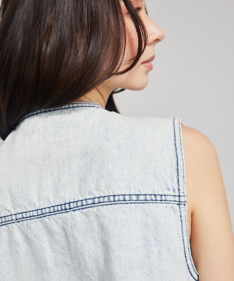 rienda「ノーカラーDENIMベスト」|その他|