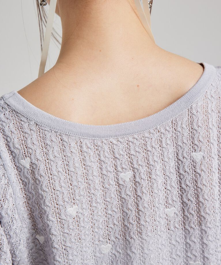 rienda「2WAYハートドットパフknitTOP」|ニット・セーター|