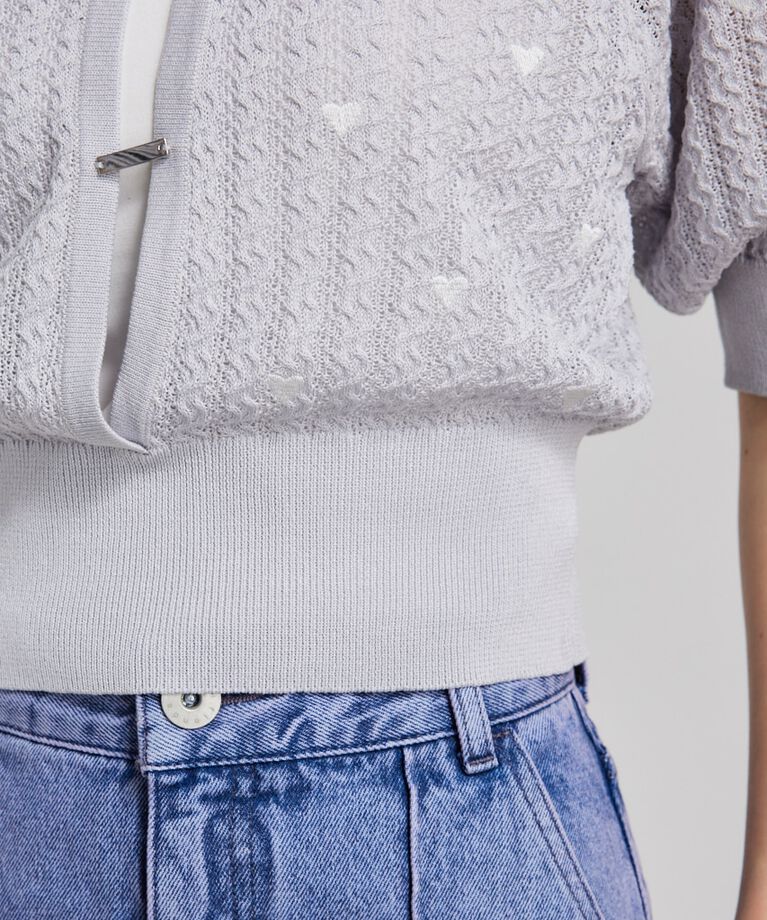rienda「2WAYハートドットパフknitTOP」|ニット・セーター|