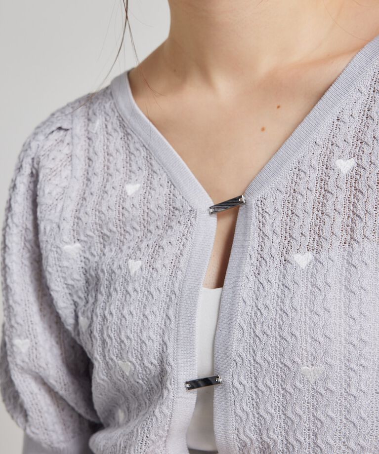 rienda「2WAYハートドットパフknitTOP」|ニット・セーター|