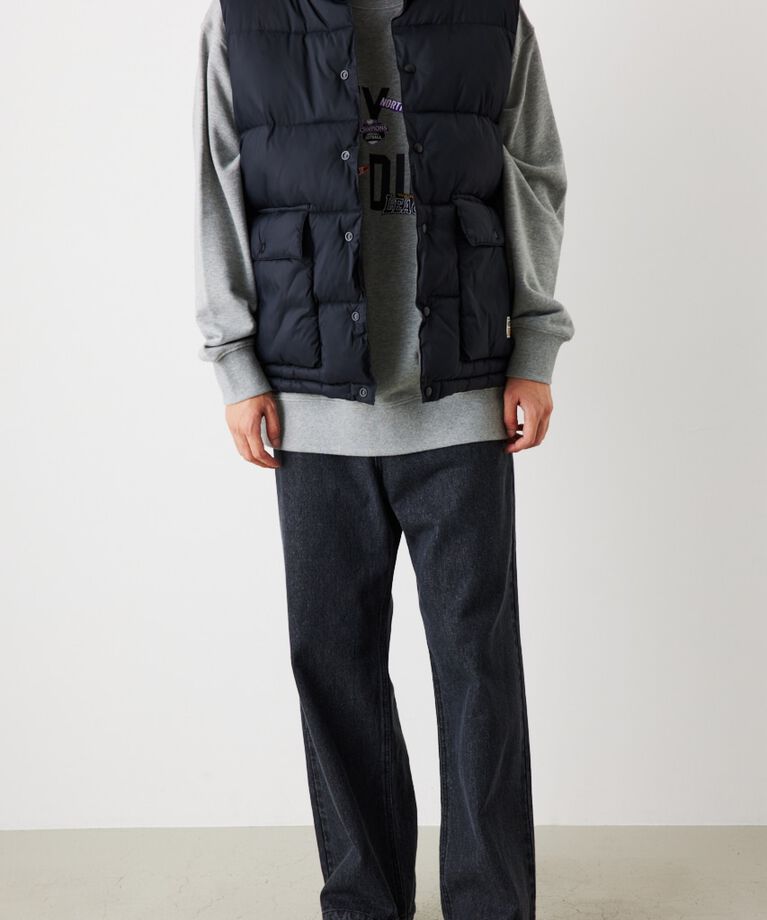 RODEO CROWNS「リバーシブル PUFF VEST」|ダウンベスト・ベスト|BLK