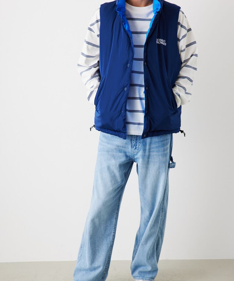 RODEO CROWNS「リバーシブル PUFF VEST」|ダウンベスト・ベスト|