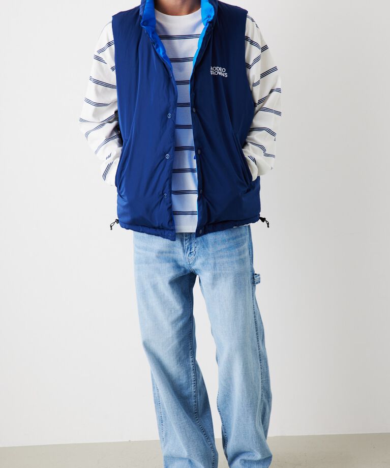 RODEO CROWNS「リバーシブル PUFF VEST」|ダウンベスト・ベスト|