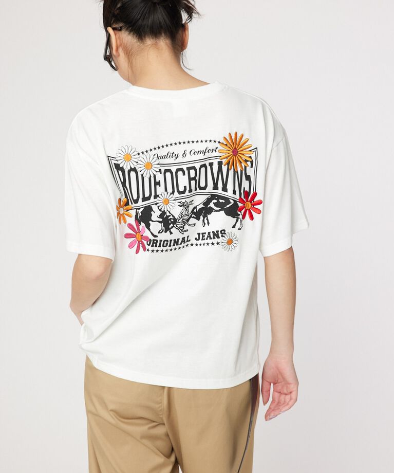 RODEO CROWNS「Flower Bloom Logo Tシャツ」|Tシャツ・カットソー|