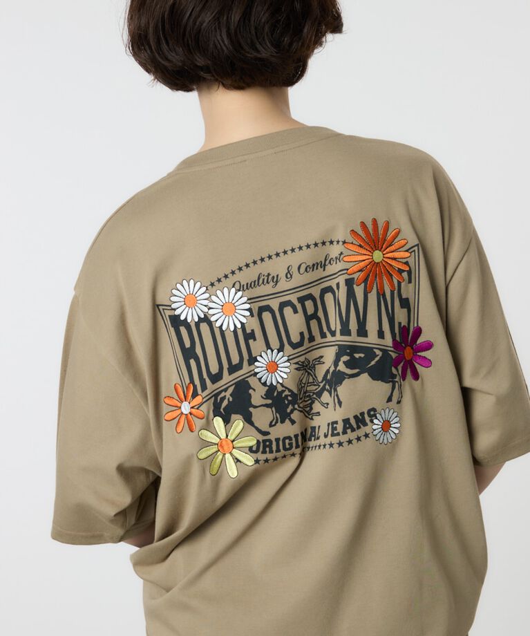 RODEO CROWNS「Flower Bloom Logo Tシャツ」|Tシャツ・カットソー|L/KHA1