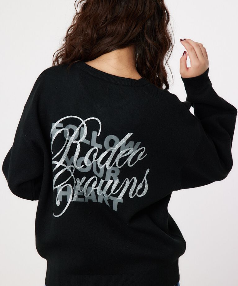 RODEO CROWNS「グリッタースクリプトロゴニットトップス」|ニット・セーター|