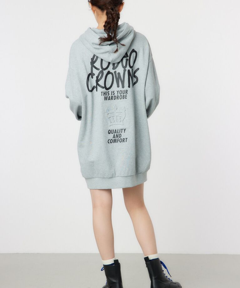 RODEO CROWNS「クラウンエンボス LOGO パーカーワンピース」|ワンピース|