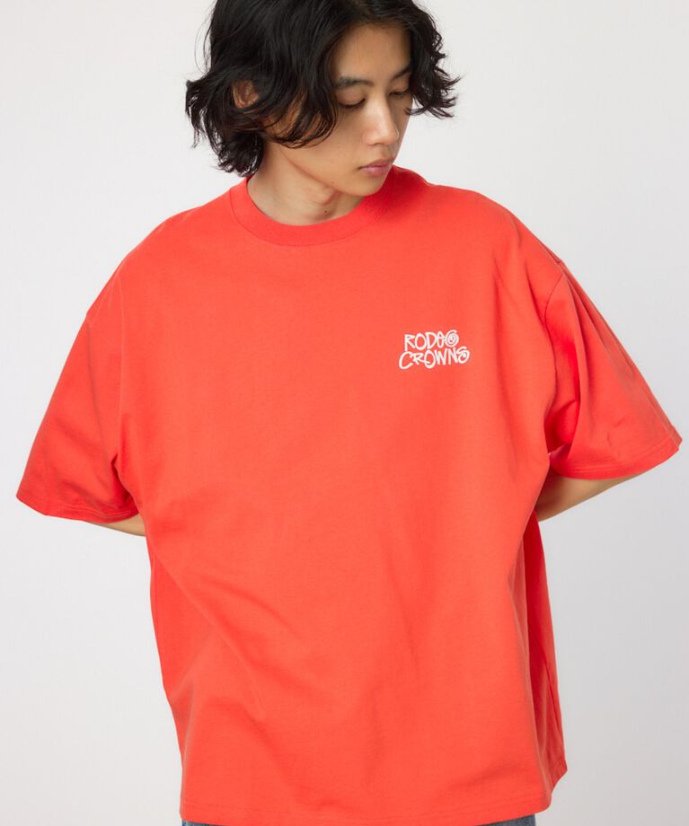 RODEO CROWNS「メンズTagging Big Crownトップス」|Tシャツ・カットソー|L/RED1