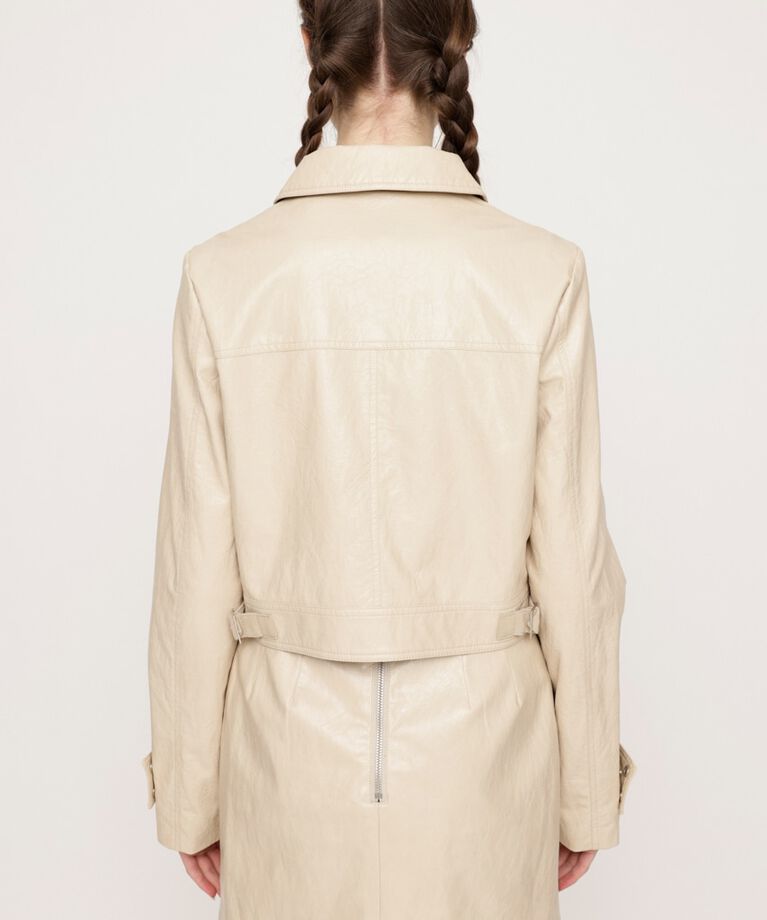 SLY「CROP F／LEATHER ZIP ジャケット」|その他|