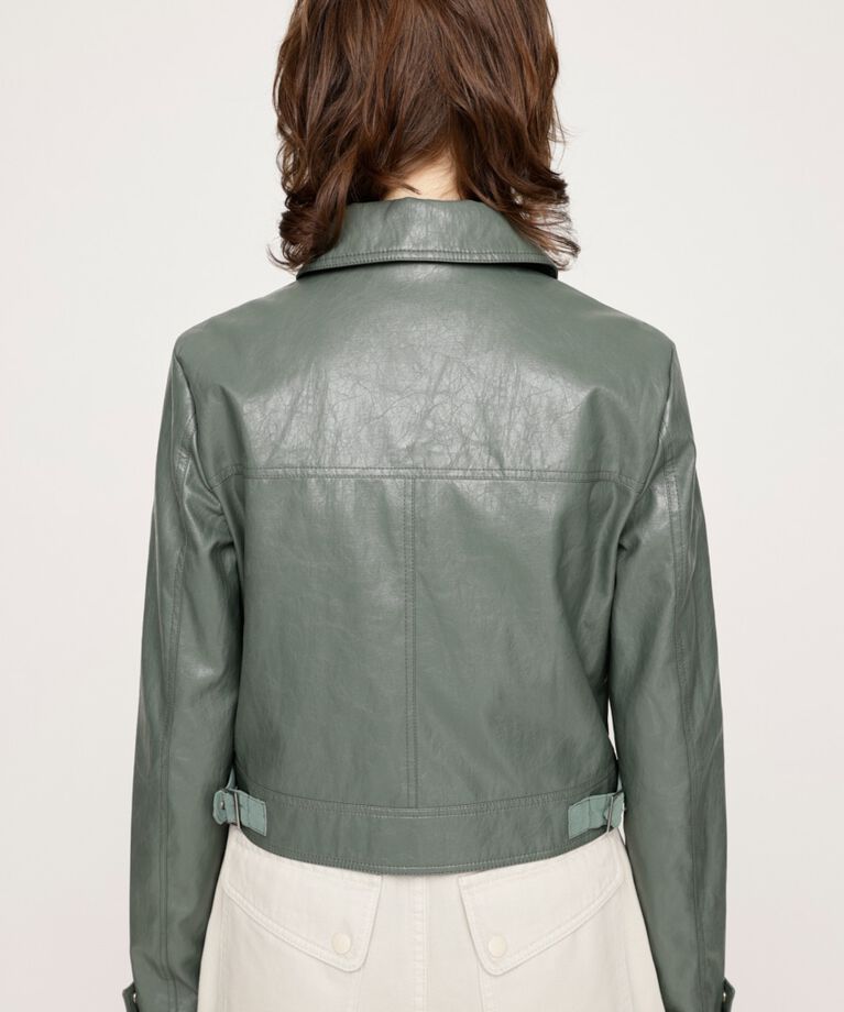 SLY「CROP F／LEATHER ZIP ジャケット」|その他|