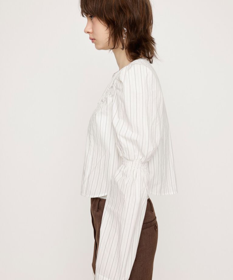 SLY「FRONT ZIP SHIRRING ブラウス」|シャツ・ブラウス|