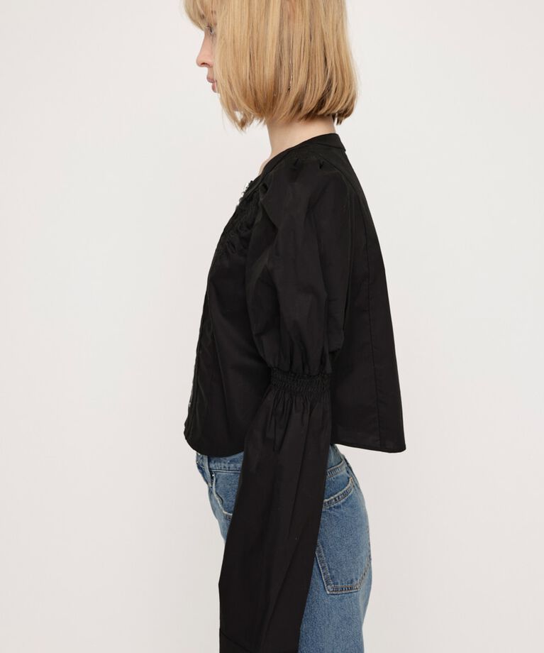 SLY「FRONT ZIP SHIRRING ブラウス」|シャツ・ブラウス|