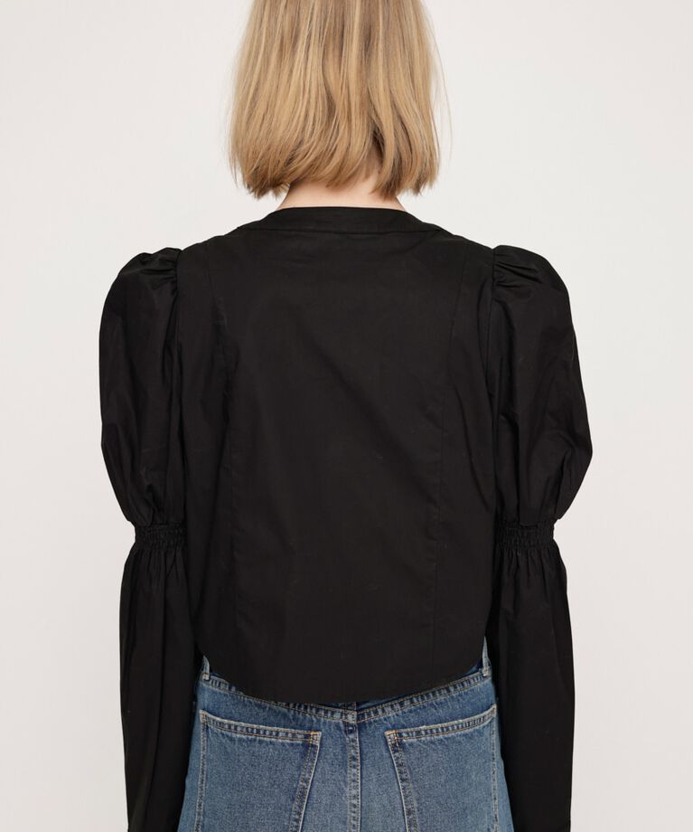 SLY「FRONT ZIP SHIRRING ブラウス」|シャツ・ブラウス|