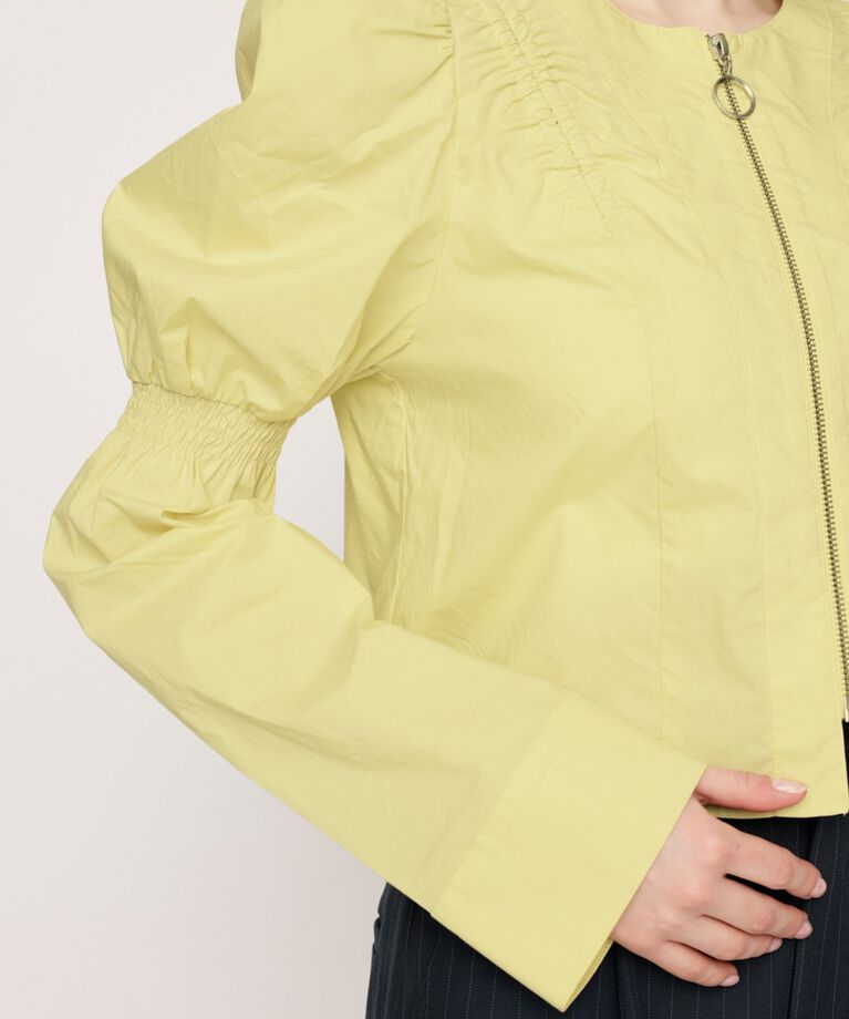 SLY「FRONT ZIP SHIRRING ブラウス」|シャツ・ブラウス|