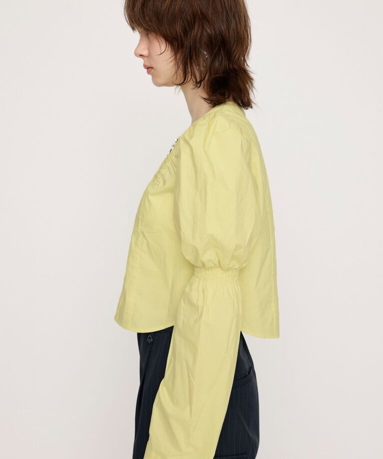 SLY「FRONT ZIP SHIRRING ブラウス」|シャツ・ブラウス|