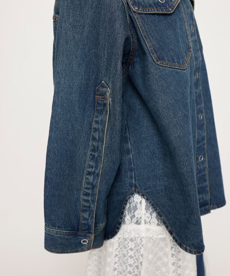 SLY「ARM SLIT DENIM SH ジャケット」|デニムジャケット|