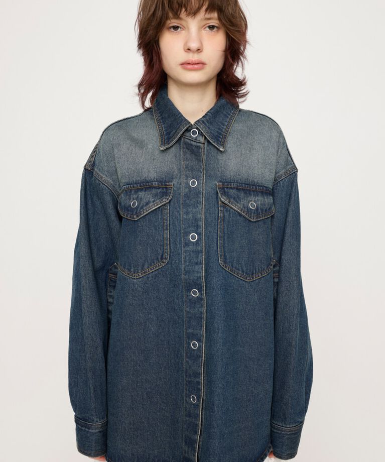 SLY「ARM SLIT DENIM SH ジャケット」|デニムジャケット|