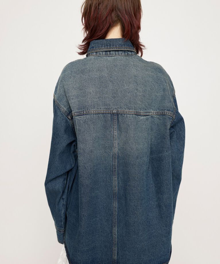 SLY「ARM SLIT DENIM SH ジャケット」|デニムジャケット|