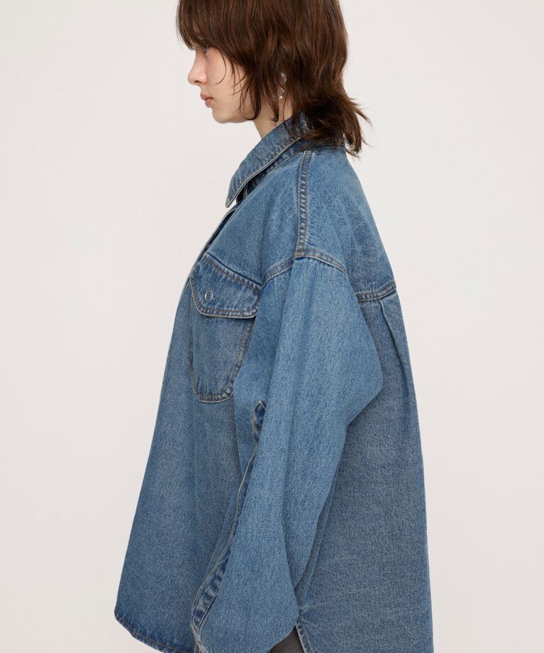 SLY「ARM SLIT DENIM SH ジャケット」|デニムジャケット|