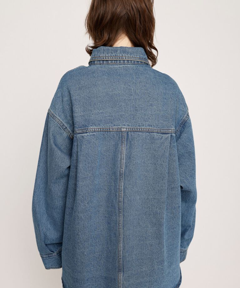 SLY「ARM SLIT DENIM SH ジャケット」|デニムジャケット|