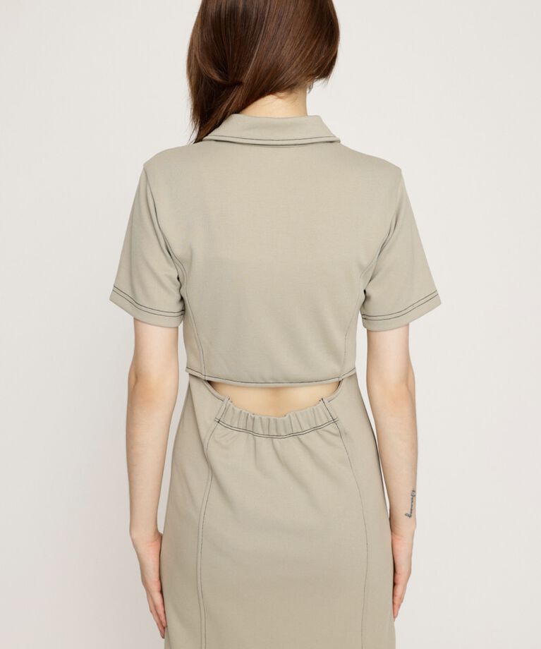 SLY「FRONT ZIP BACK OPEN ショートワンピース」|ワンピース|