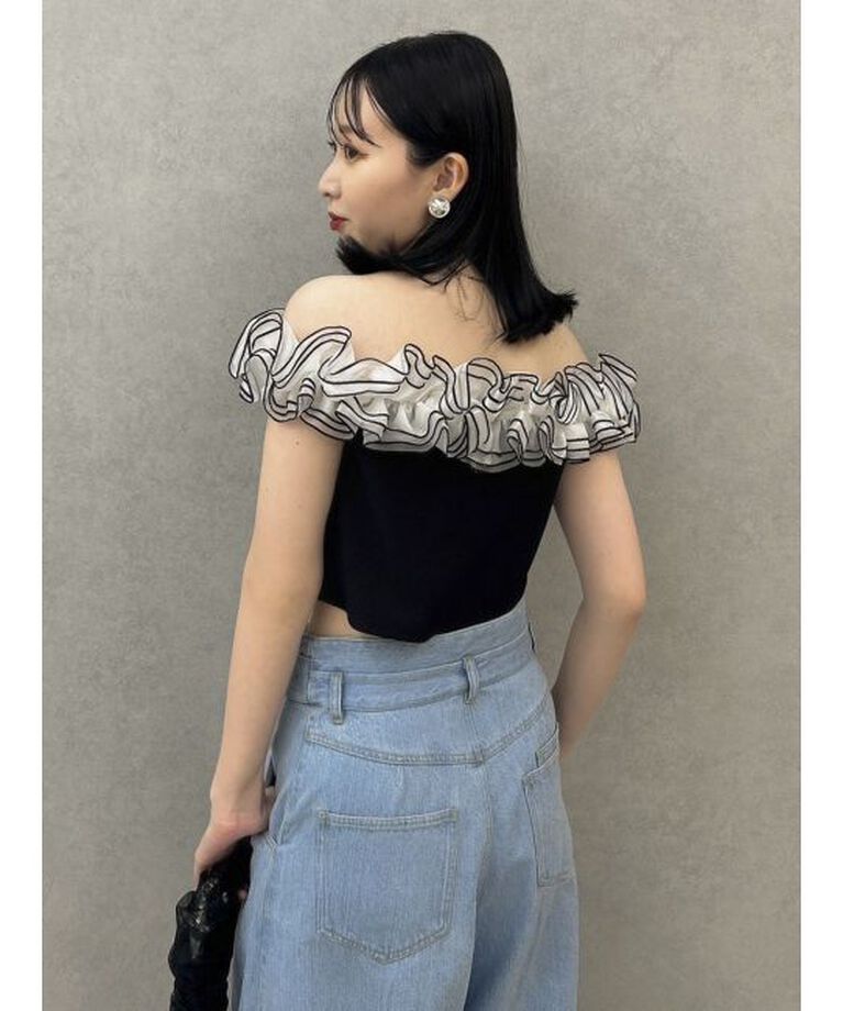 dazzlin「オーバーフリルフショルカットソー」|Tシャツ・カットソー|