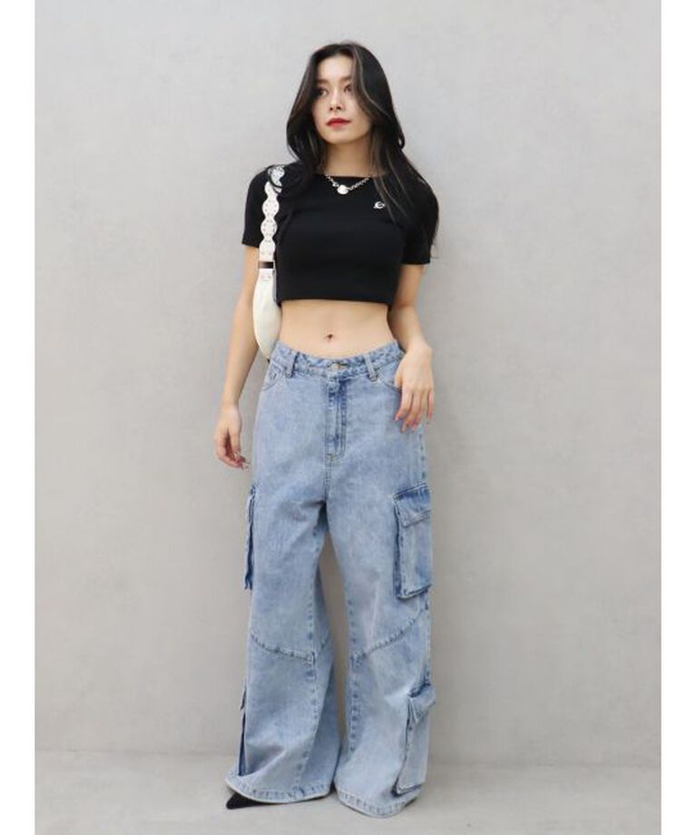 EVRIS「ワンポイントバックストラップTシャツ」|Tシャツ・カットソー|