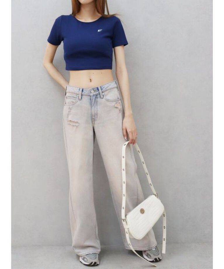 EVRIS「ワンポイントバックストラップTシャツ」|Tシャツ・カットソー|