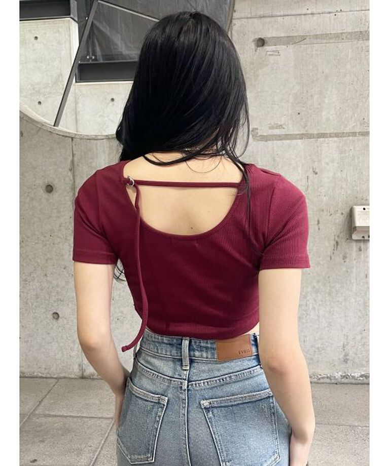 EVRIS「ワンポイントバックストラップTシャツ」|Tシャツ・カットソー|