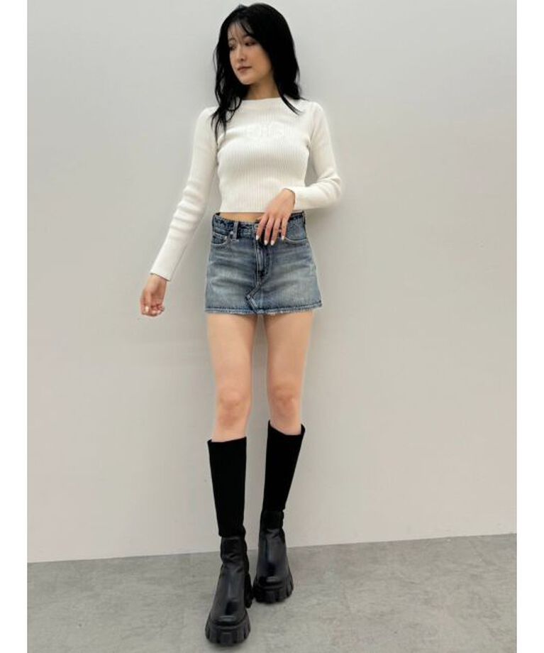 GYDA「SymmetryGYDA embroideryニットトップス」|ニット・セーター|