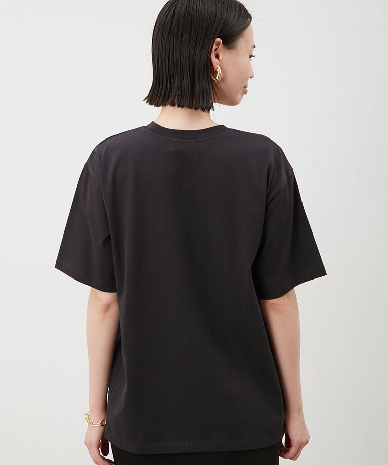 Mila Owen「フラワーモチーフプリント刺繍Tシャツ」|Tシャツ・カットソー|