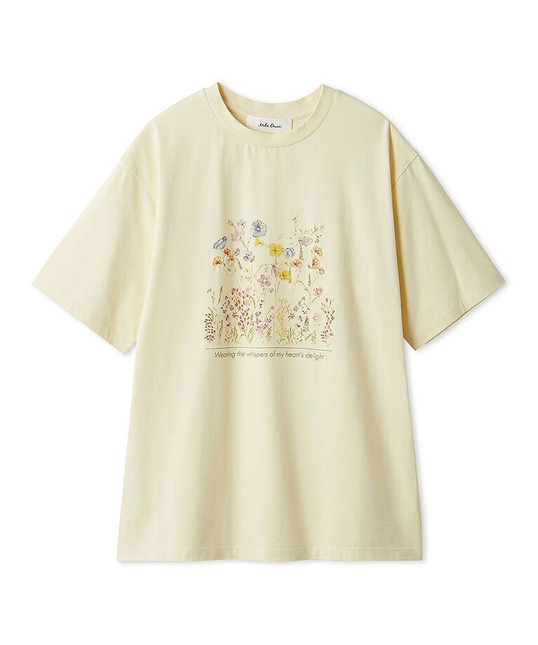 Mila Owen「フラワーモチーフプリント刺繍Tシャツ」|Tシャツ・カットソー|LIME