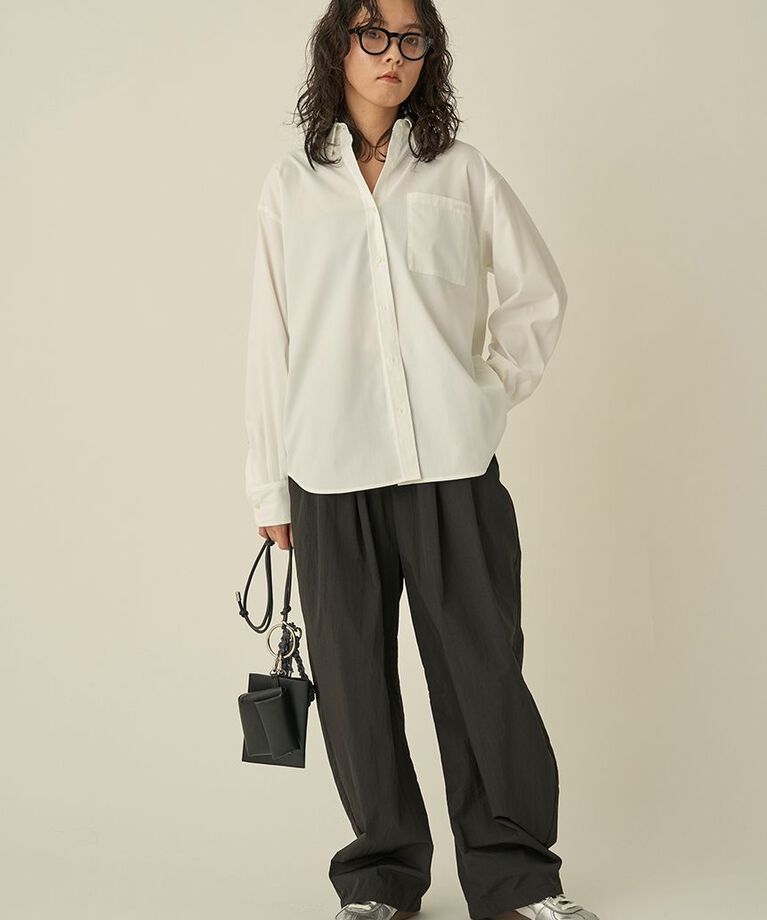 emmi atelier「eco 2wayナイロンボリュームパンツ」|チノ|