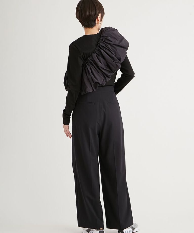 emmi atelier「フリル付きロングスリーブTシャツ」|Tシャツ・カットソー|