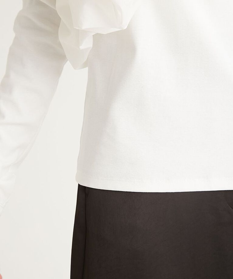 emmi atelier「フリル付きロングスリーブTシャツ」|Tシャツ・カットソー|