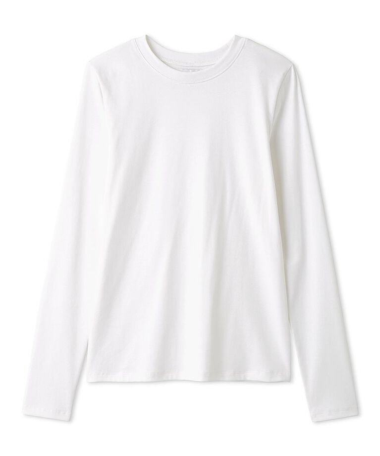 emmi atelier「フリル付きロングスリーブTシャツ」|Tシャツ・カットソー|
