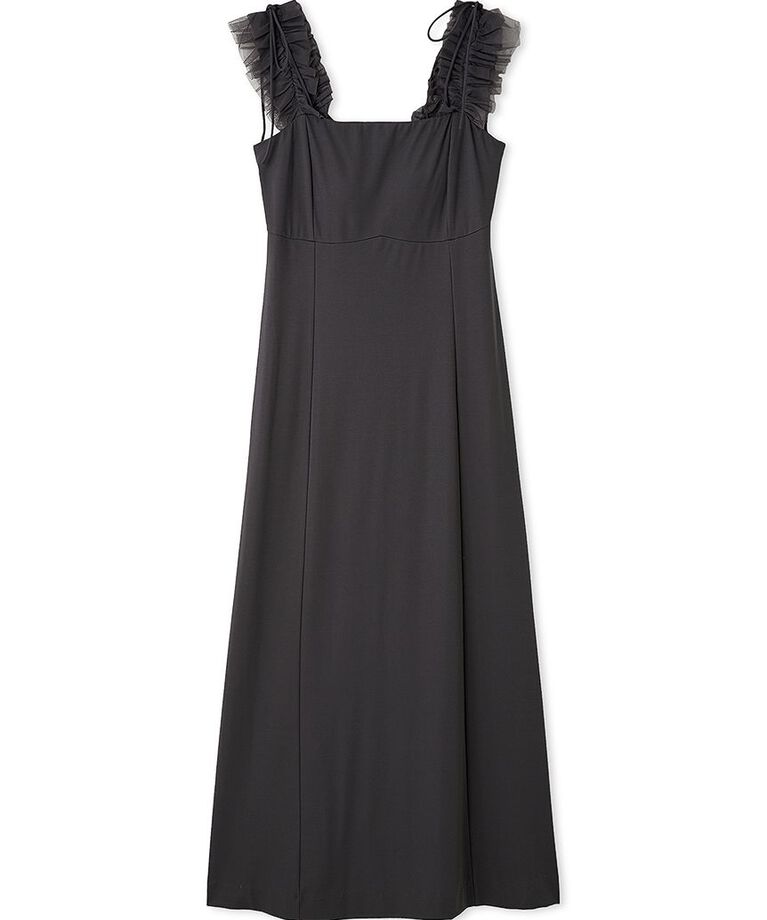 FRAY I.D「カップ付きチュールコンビカットキャミワンピース」|ワンピース|GRY