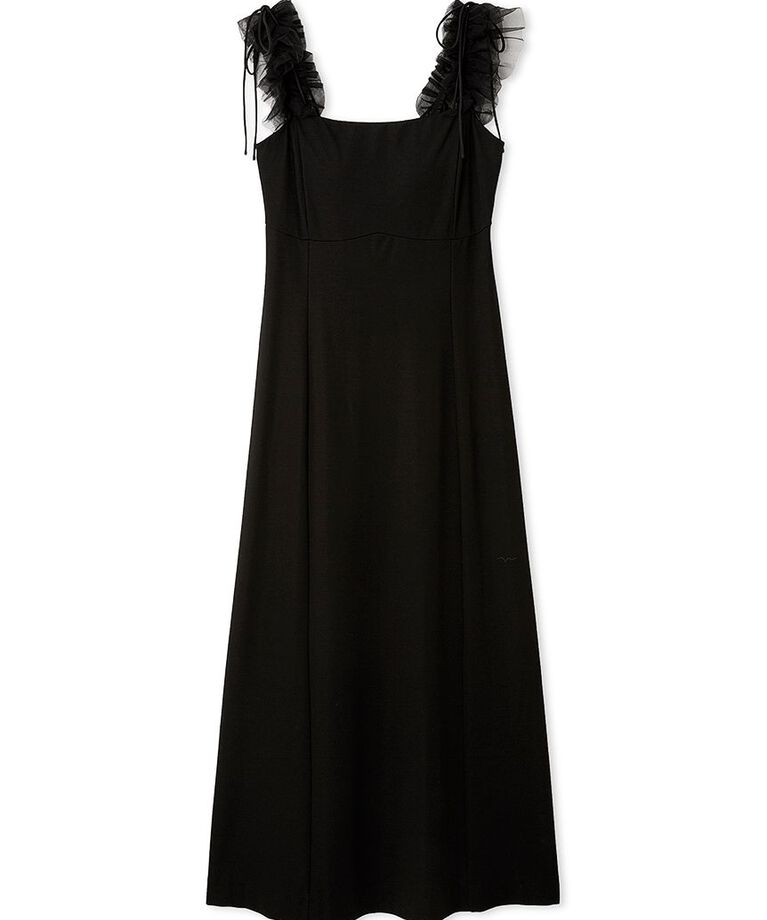 FRAY I.D「カップ付きチュールコンビカットキャミワンピース」|ワンピース|BLK