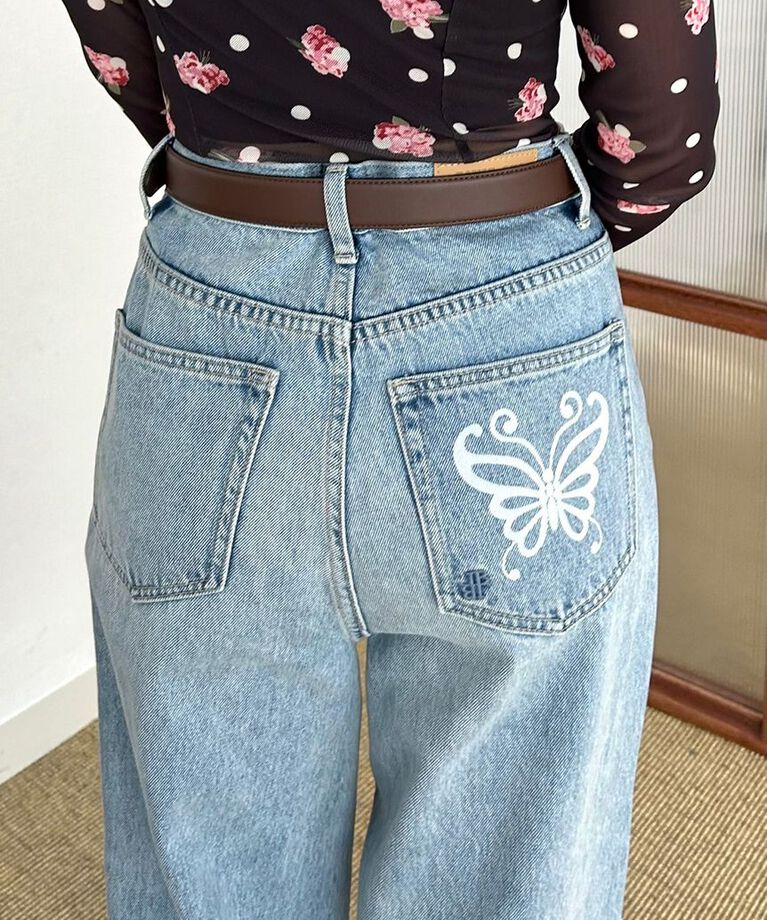 LILY BROWN「【LILY BROWN × ANNA SUI】ワイドデニムパンツ」|デニム|