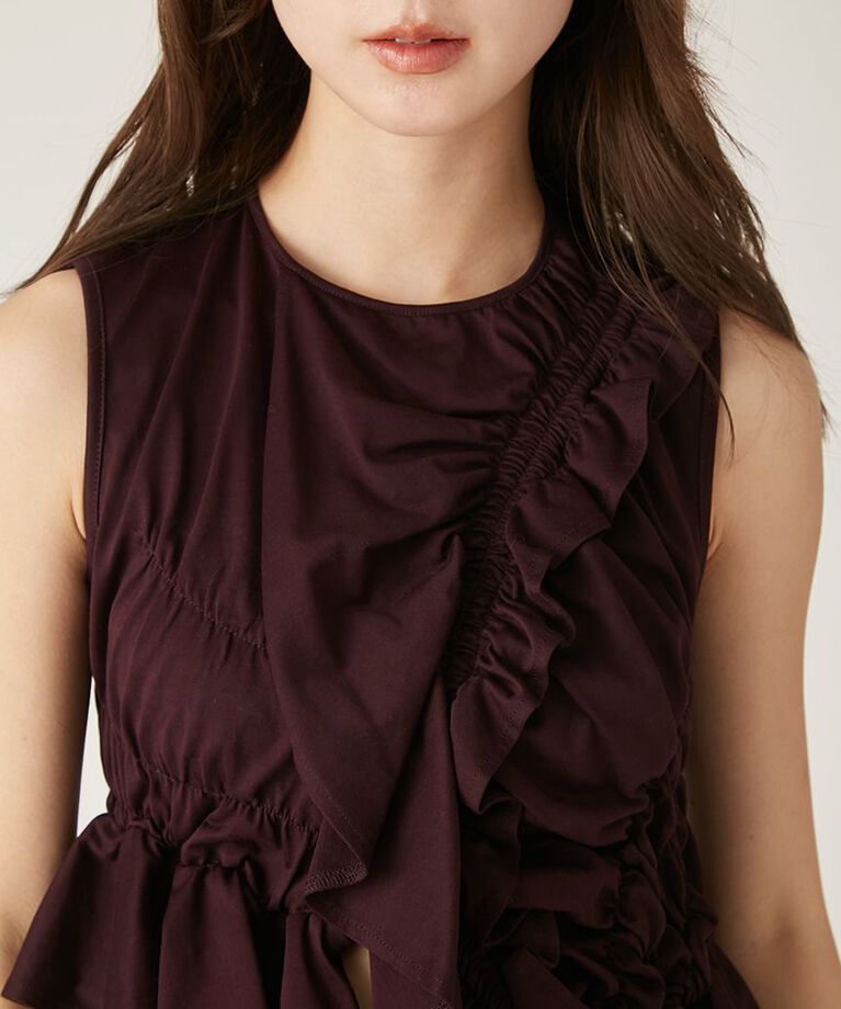 LILY BROWN「アシメフリルカットトップス」|Tシャツ・カットソー|