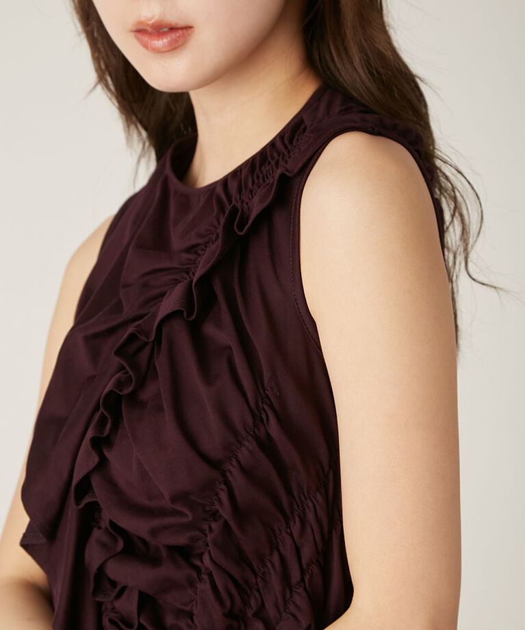 LILY BROWN「アシメフリルカットトップス」|Tシャツ・カットソー|
