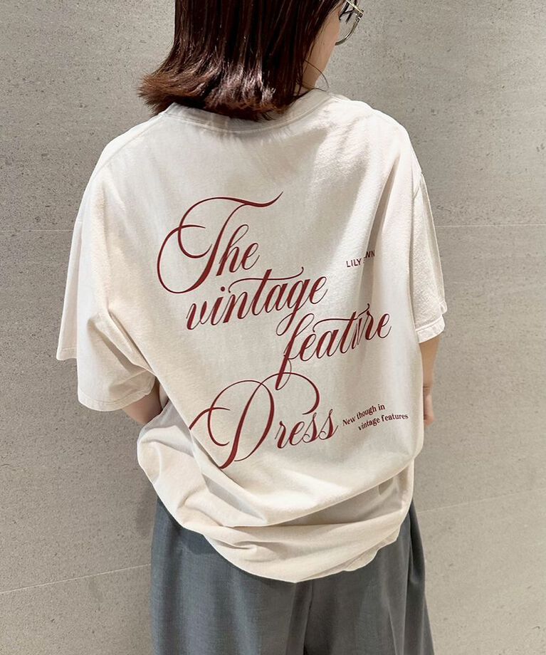 LILY BROWN「【限定カラー】バックプリントオーバーTシャツ」|Tシャツ・カットソー|BEG