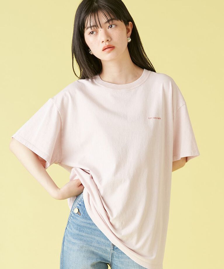 LILY BROWN「【限定カラー】バックプリントオーバーTシャツ」|Tシャツ・カットソー|